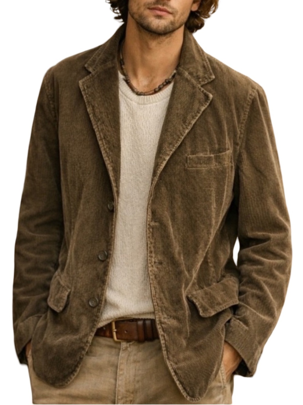 Men’s Vintage Bossini Brown Corduroy Blazer Size Medium